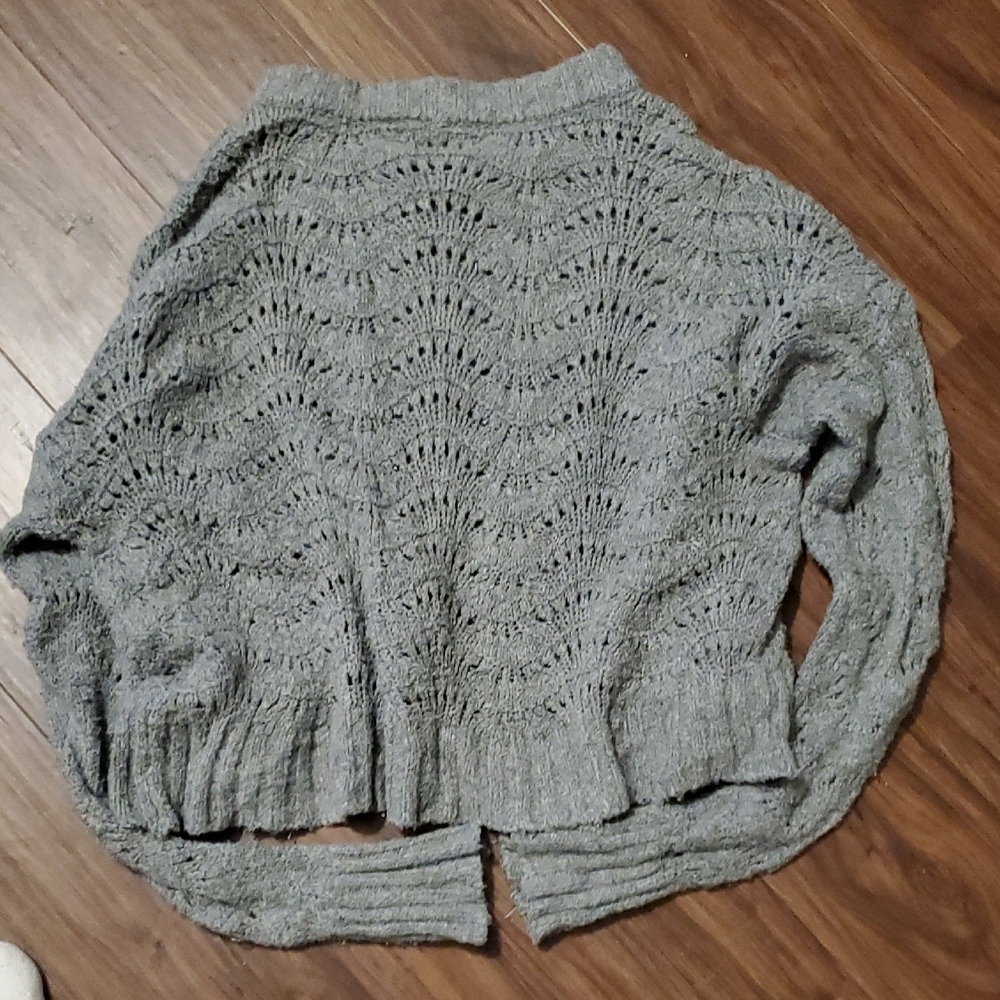 American Eagle Outfitters Gray Textured Knit Sweater - Picture 4 of 4